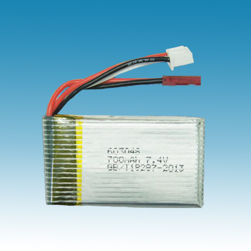 7.4V/700mAh Li-ion Polymer Battery for R/C 